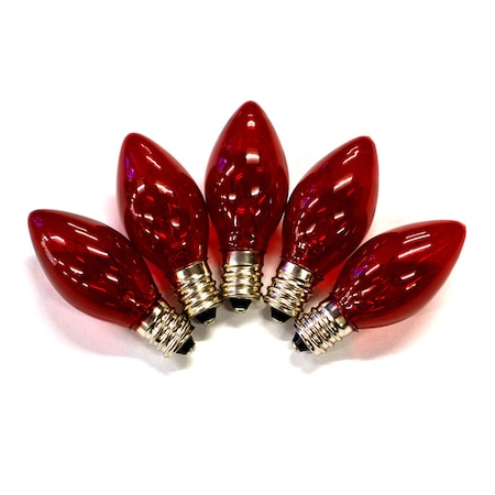 Holiday Bright Lights Holiday Bright Lights Incandescent C7 Red 25 ct Replacement Christmas Light Bulbs 0.08 ft. BU25C7X3-TRDA